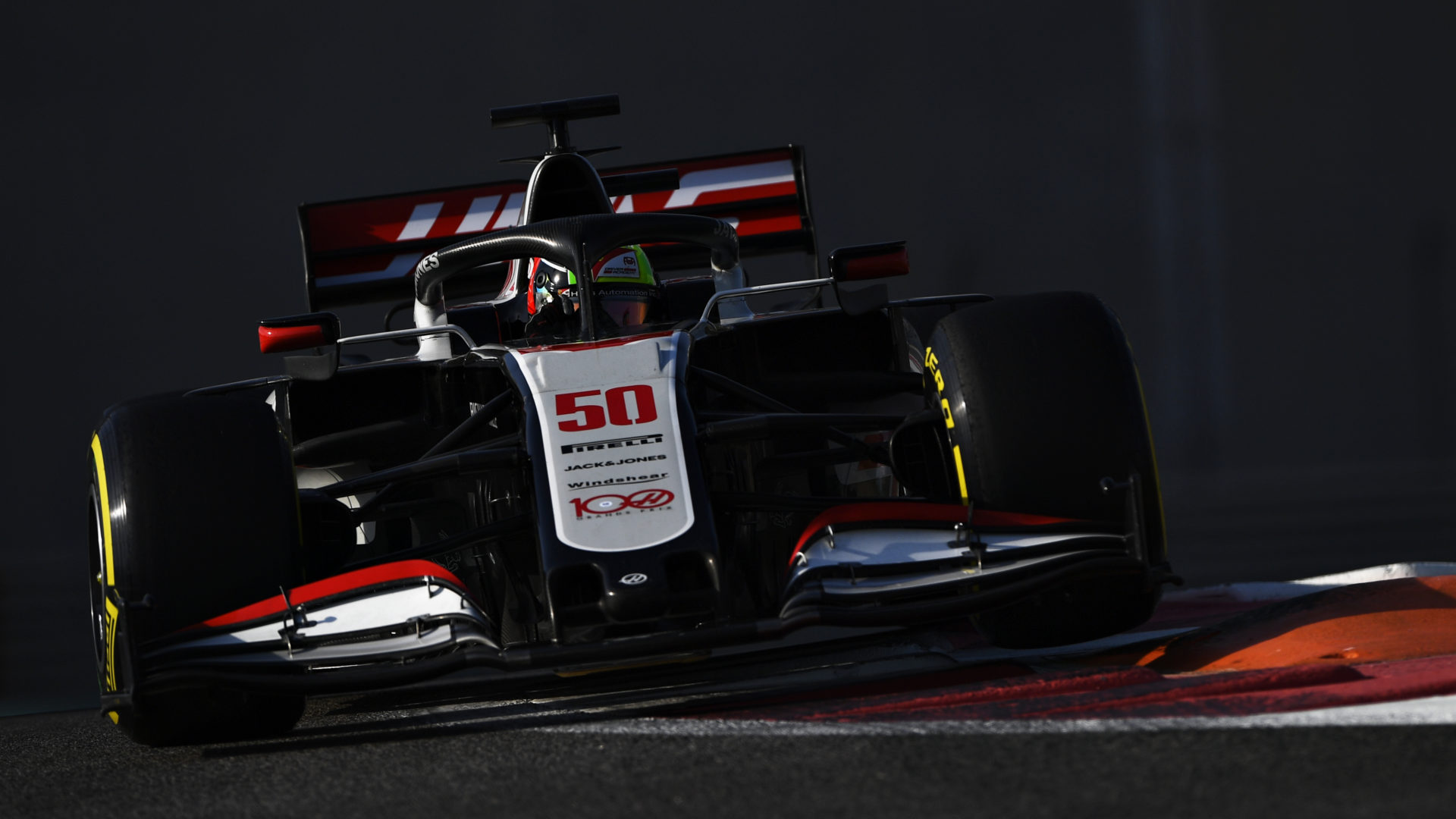 Mick Schumacher driving the Haas during the F1 young drivers test