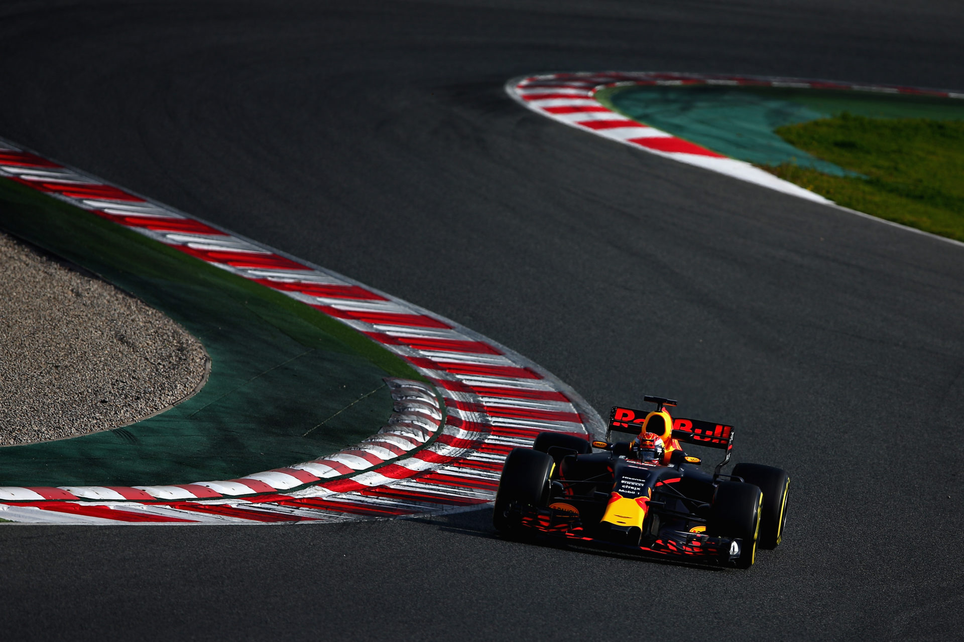 Max Verstappen during F1 testing in Bahrain