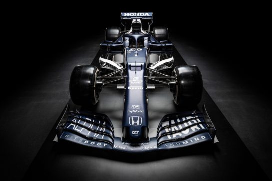 The AT02 seen during the Suderia AlphaTauri AT02 Livery Reveal 2021 - Fashion meets Formula 1 in Salzburg, Austria on February 15, 2021.[EDITOR&acirc;S NOTE - Item/s removed in post-processing. Original photograph available upon request. // Joerg Mitter / Red Bull Content Pool // SI202102180138 // Usage for editorial use only //