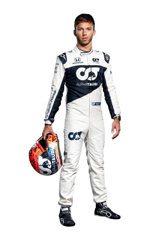 Pierre Gasly of France poses for a photograph during the Suderia AlphaTauri AT02 Livery Reveal 2021 - Fashion meets Formula 1 in Salzburg, Austria on February 15, 2021.EDITOR&acirc;S NOTE - Item/s removed in post-processing. Original photograph available upon request. // Joerg Mitter / Red Bull Content Pool // SI202102190110 // Usage for editorial use only //