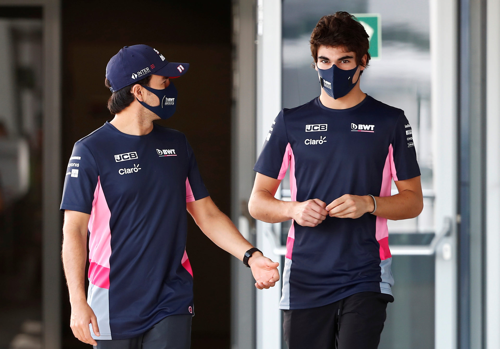 Racing Point drivers Lance Stroll and Sergio Perez