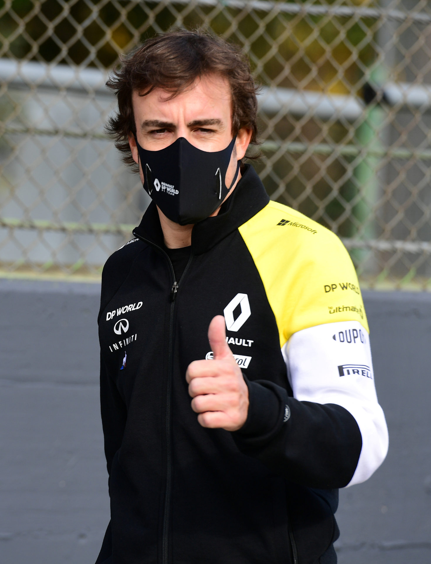Fernando Alonso at the Imola circuit during the Emilia Romagna Grand Prix 2020