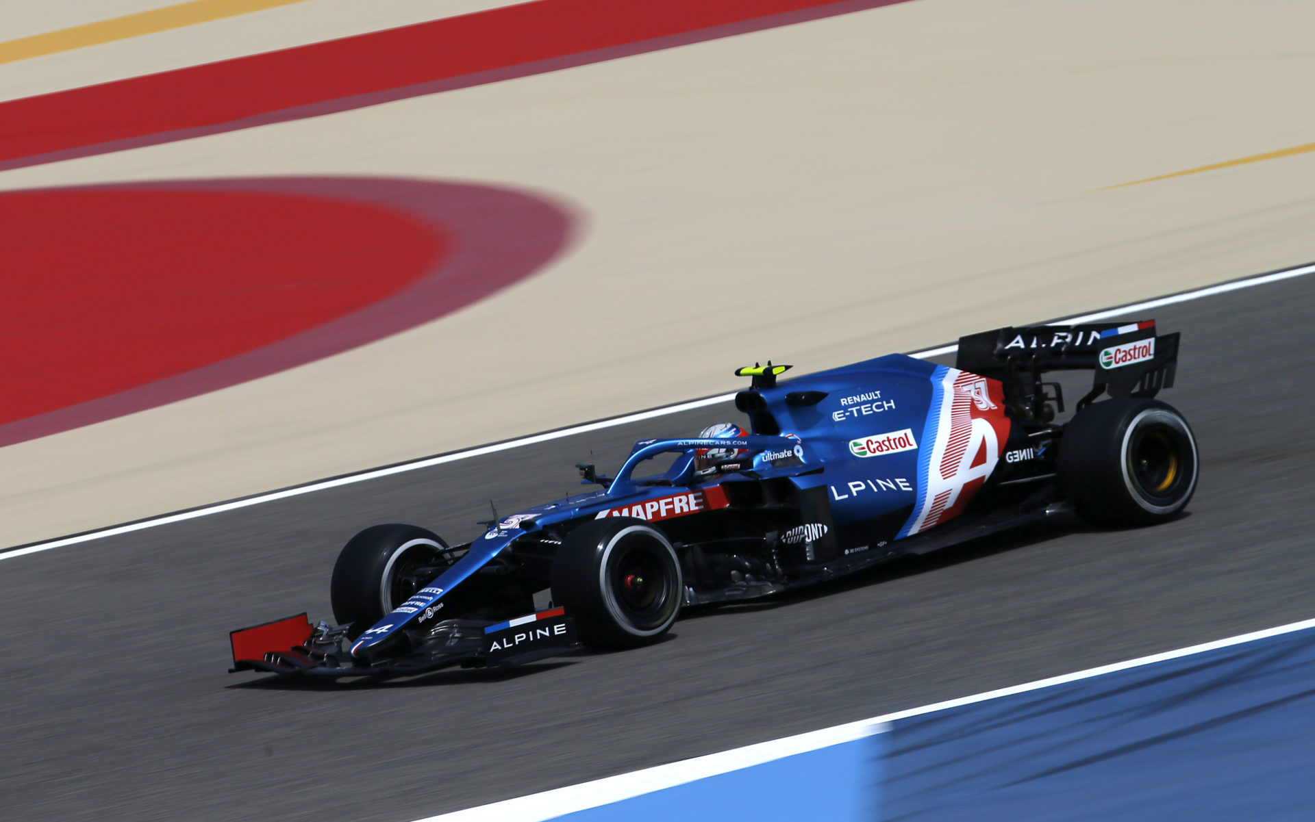 Esteban Ocon during the 2021 F1 testing