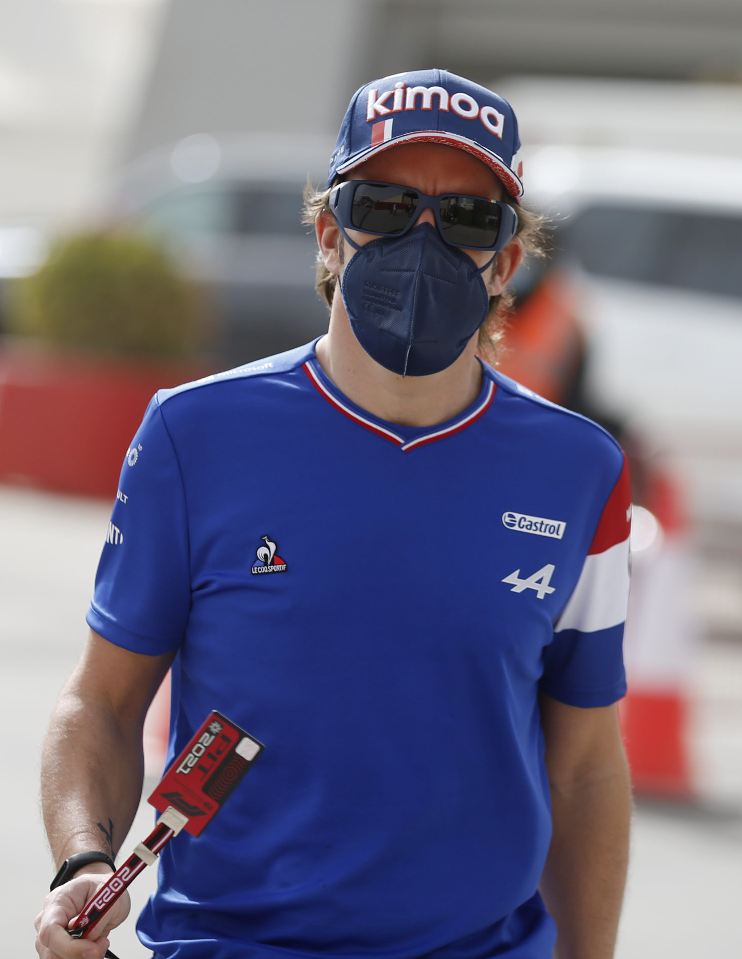 Fernando Alonso at the Bahrain circuit