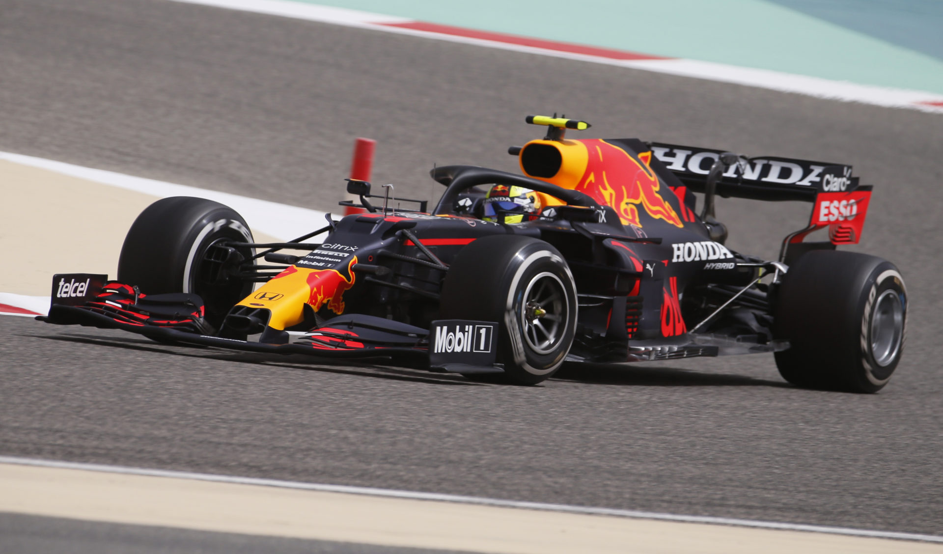 Sergio Perez testing the Red Bull RB16B