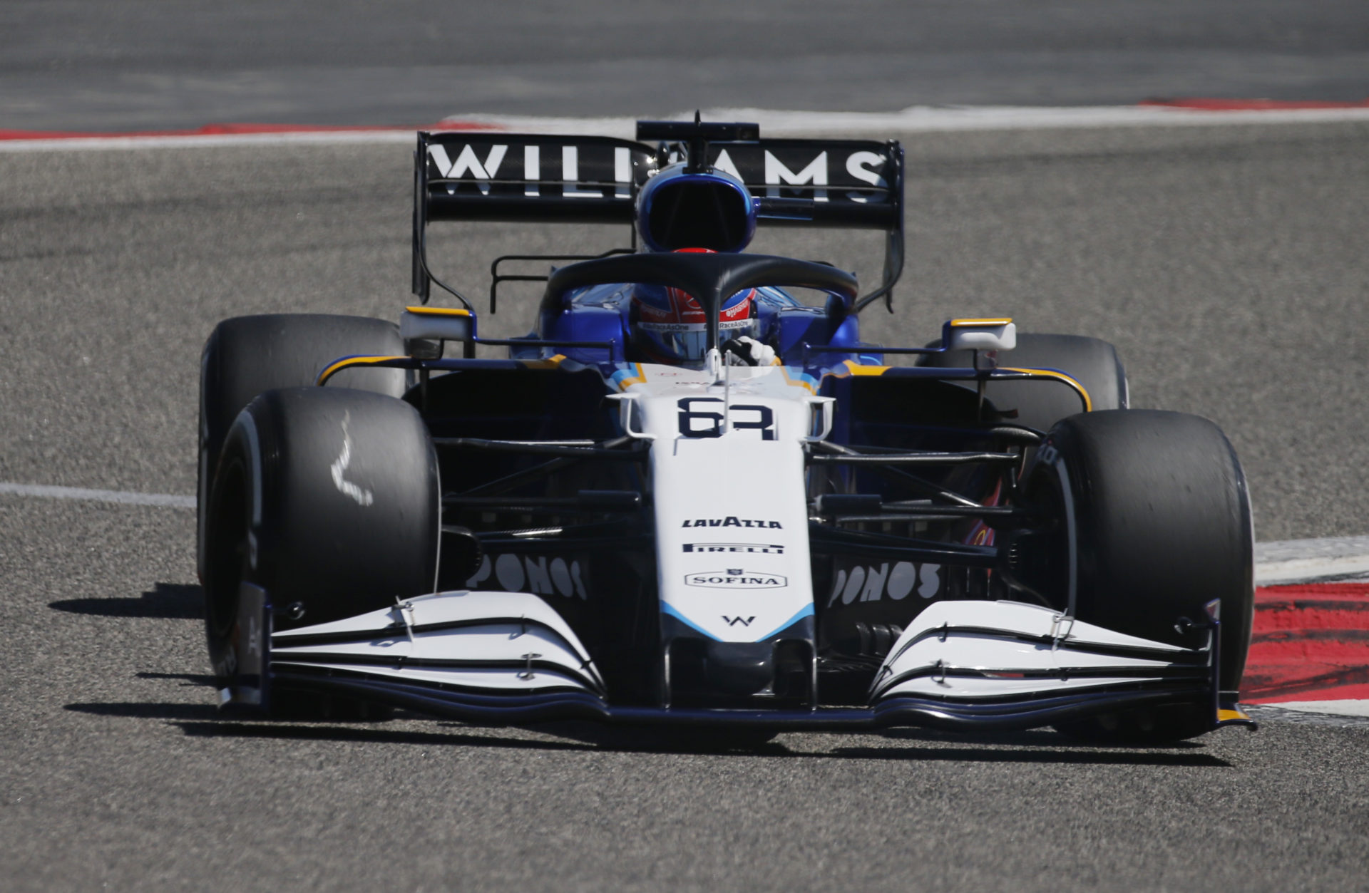 George Russell tests the new Williams car in Bahrain