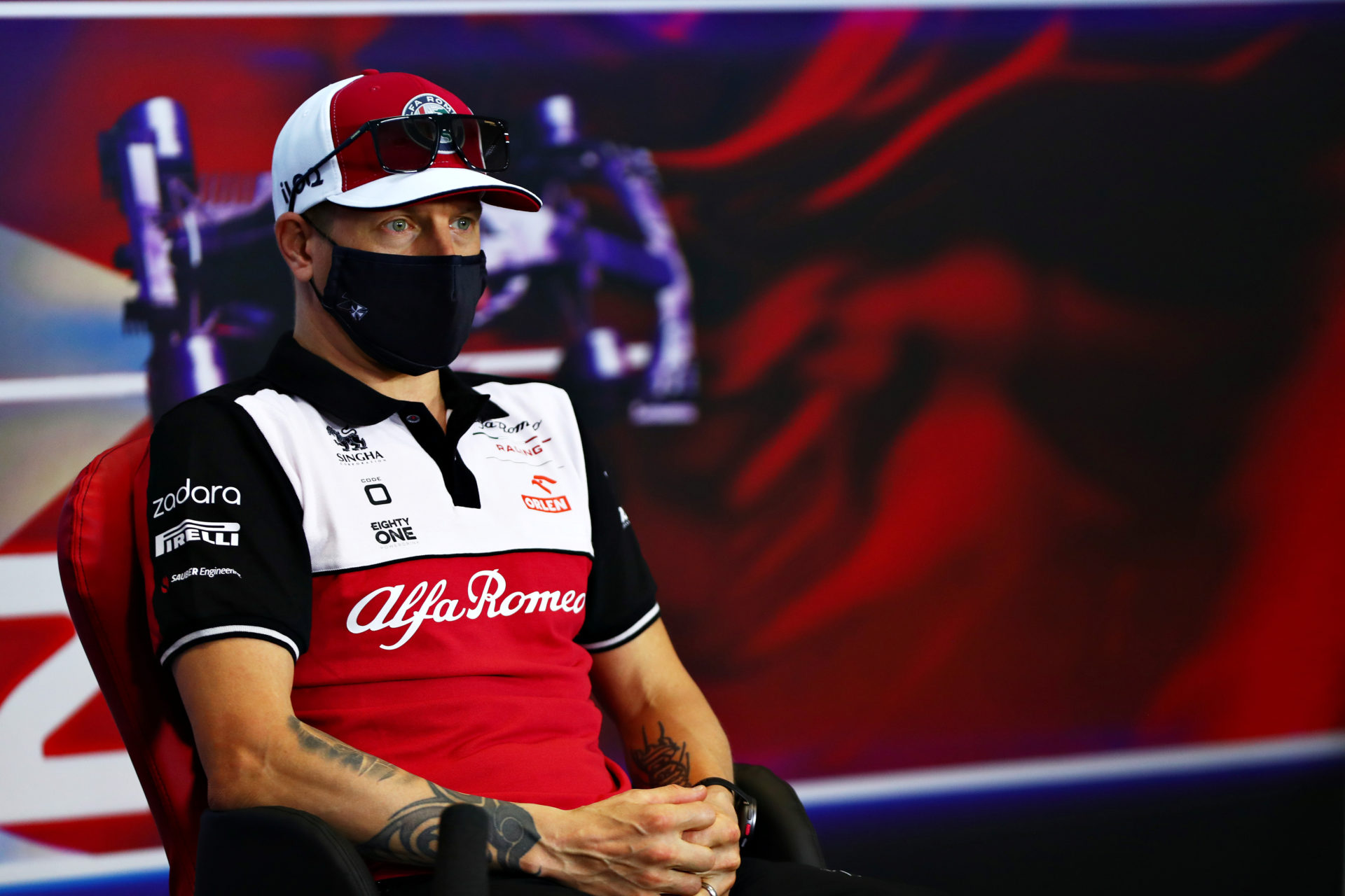 Kimi Raikkonen during the press conference