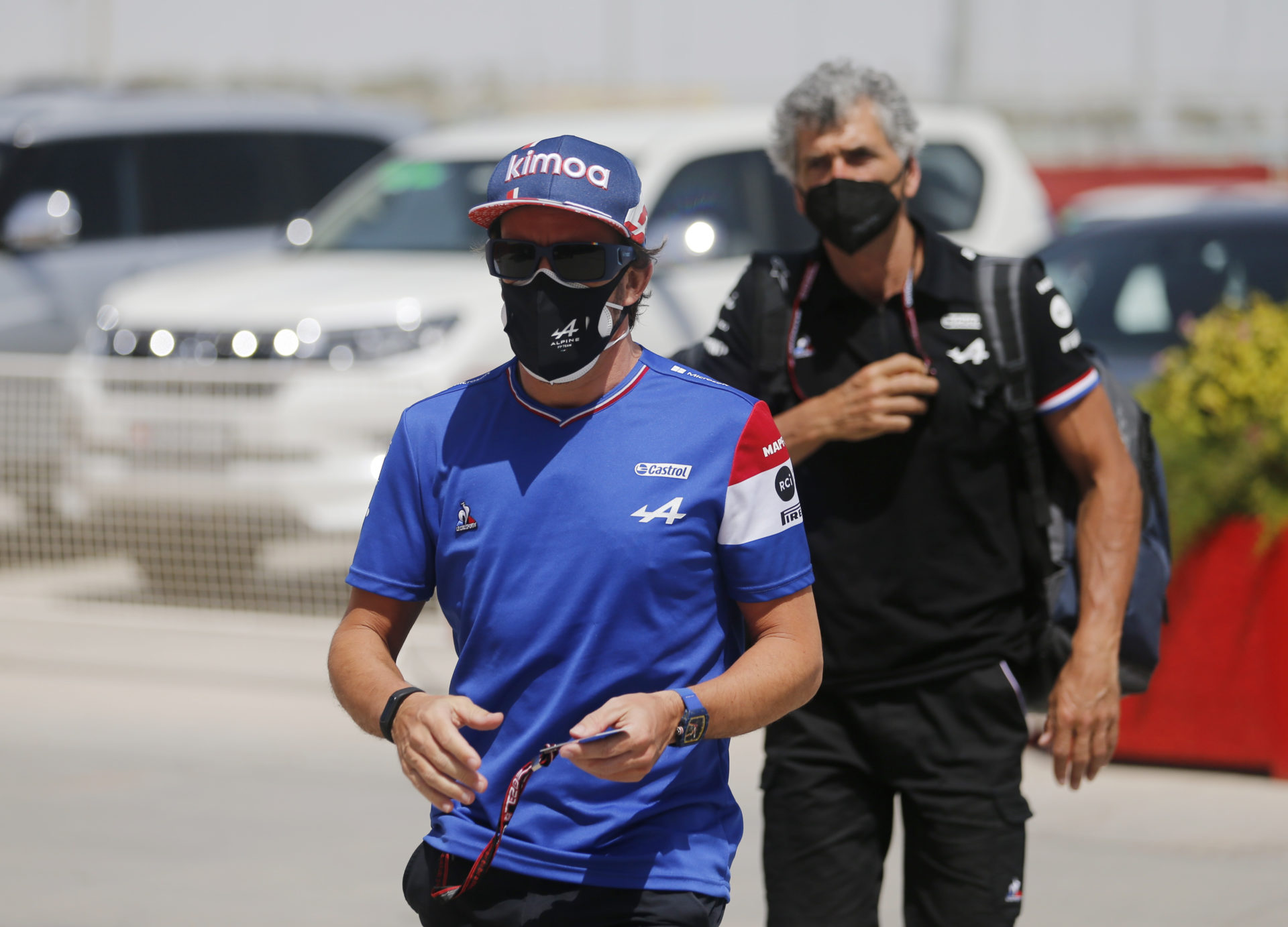 Fernando Alonso at the Bahrain circuit