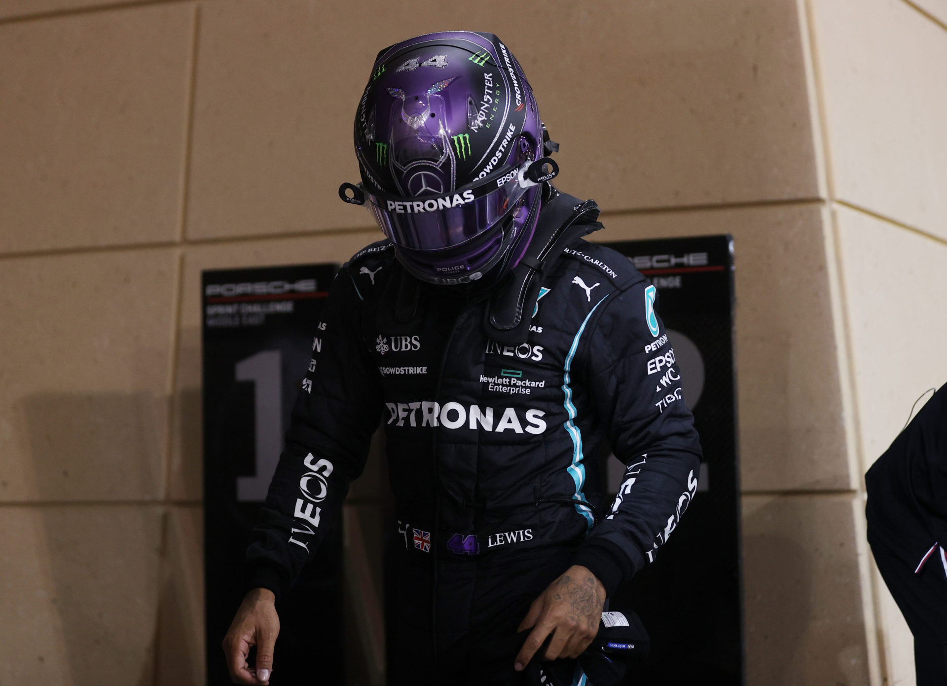 Lewis Hamilton following the qualifying session