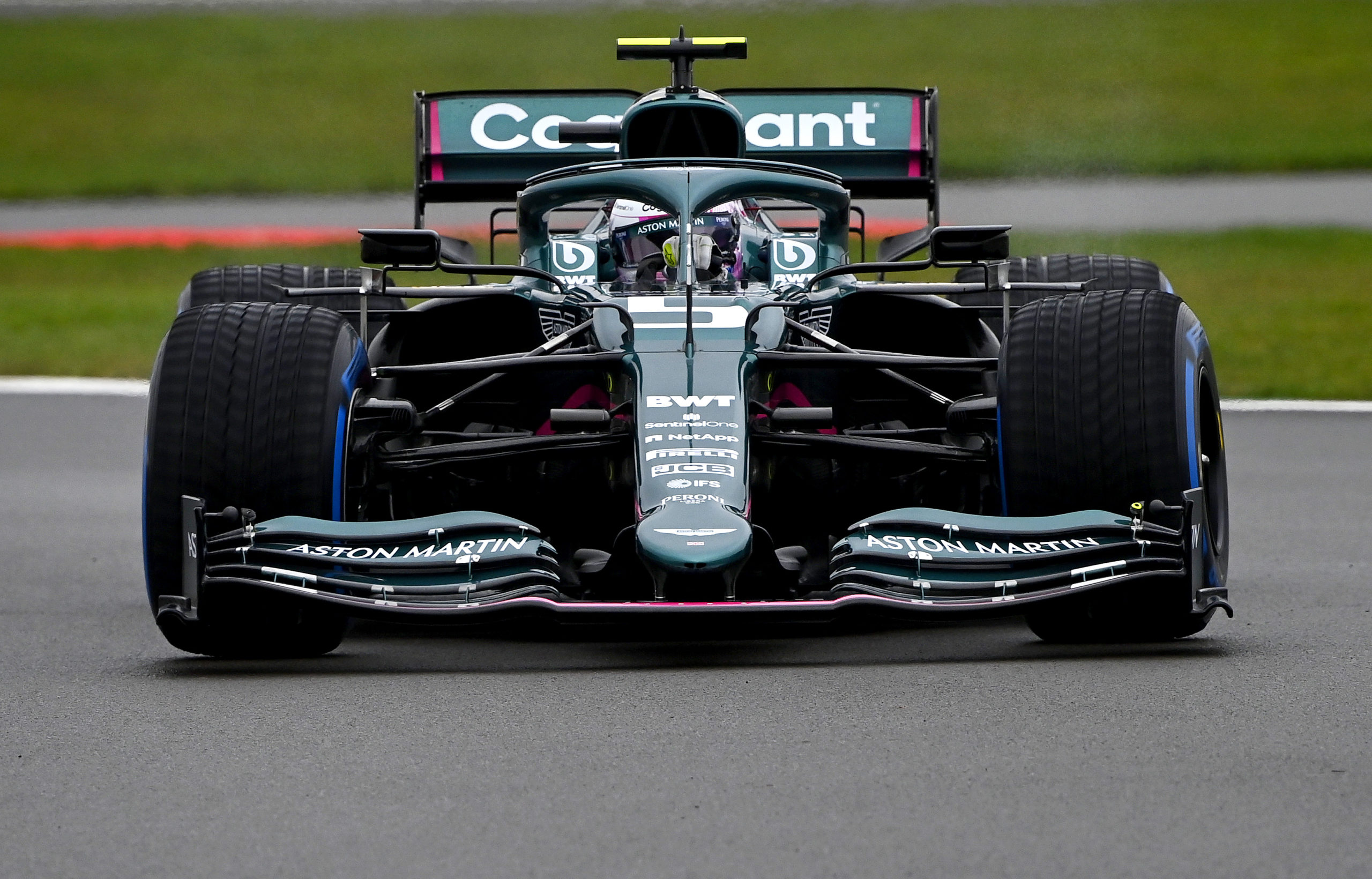 Vettel and Aston Martin make track debut at Silverstone