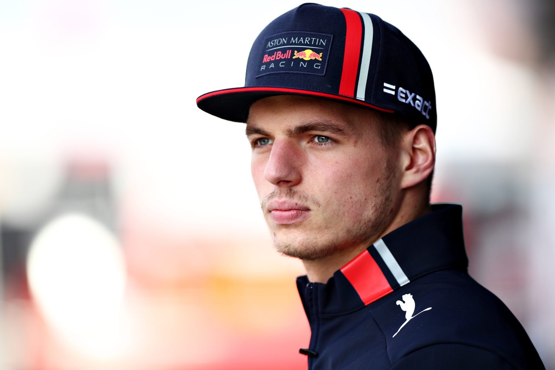 Max Verstappen looks on ahead of the Chinese Gp