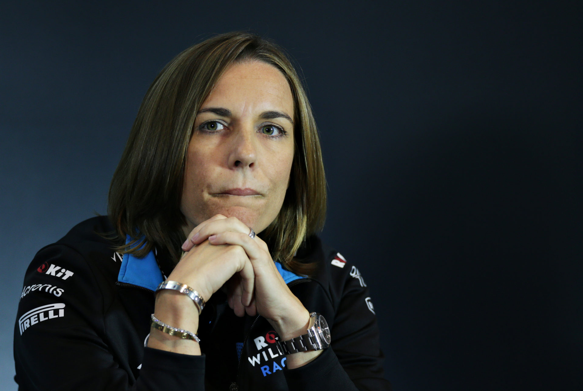 Claire Williams during the Italian GP pre-race press conference