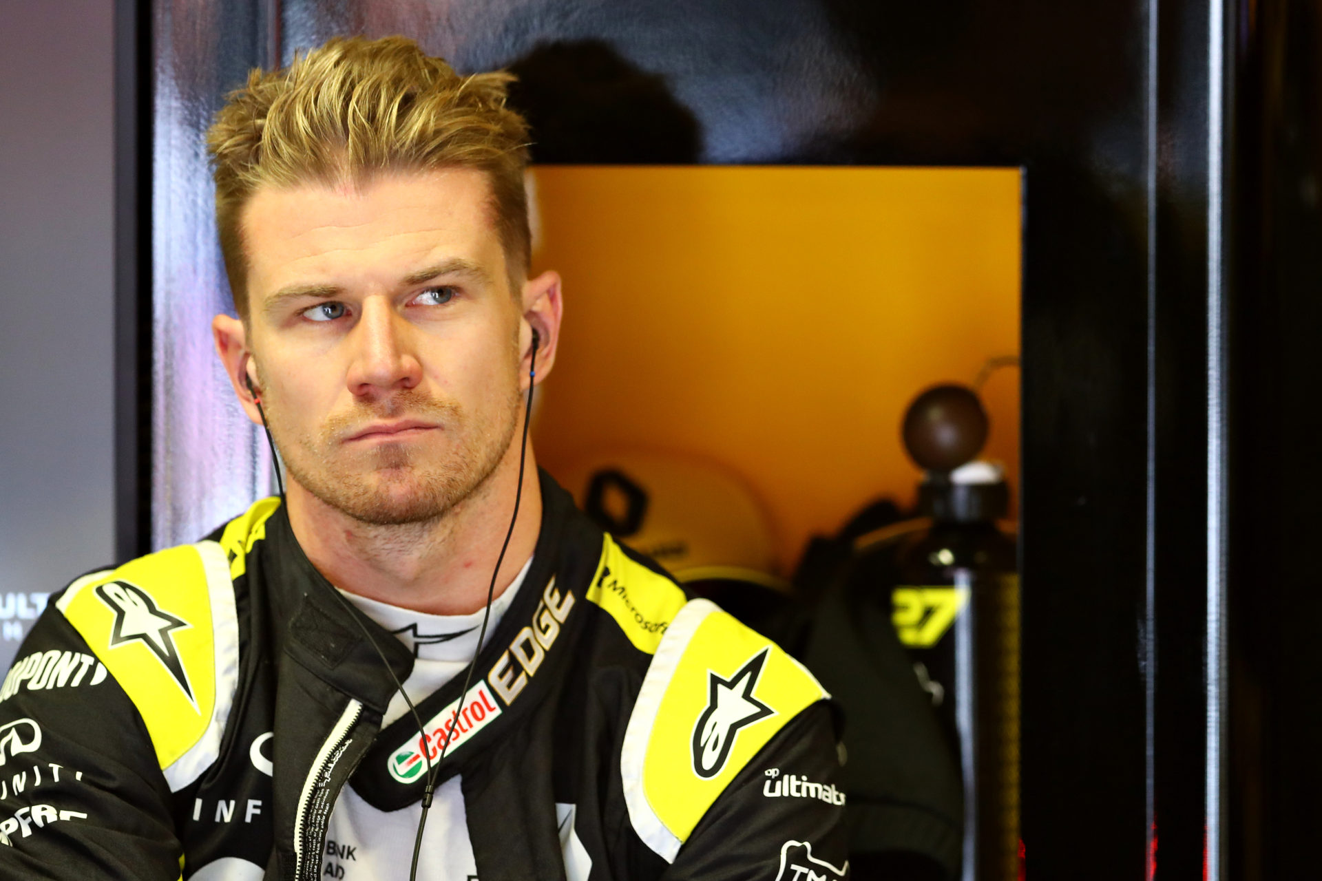Nico Hulkenberg in Renault overalls