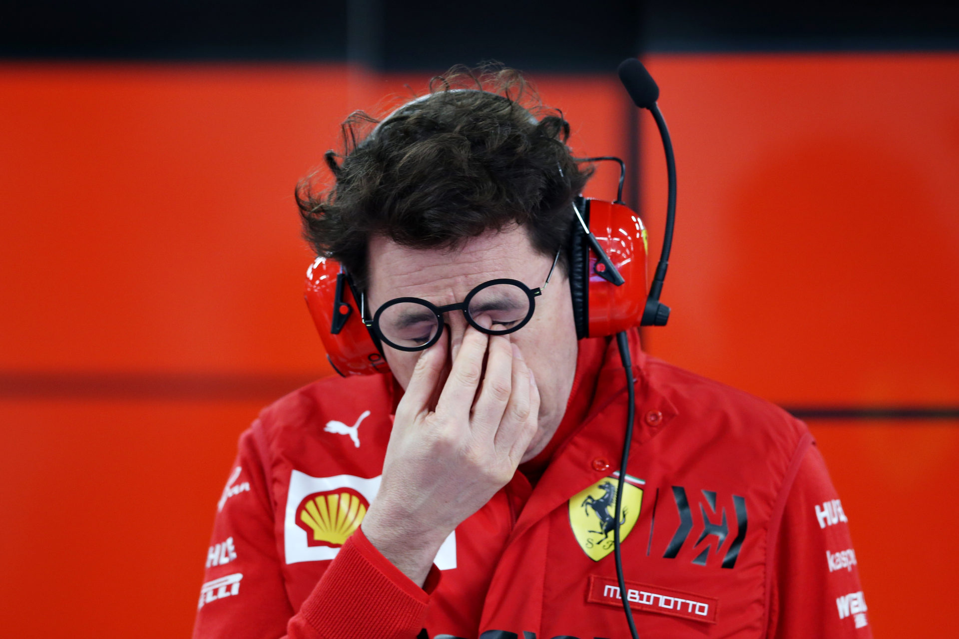 Ferrari boss Mattia Binotto during the Barcelona winter testing in 2019