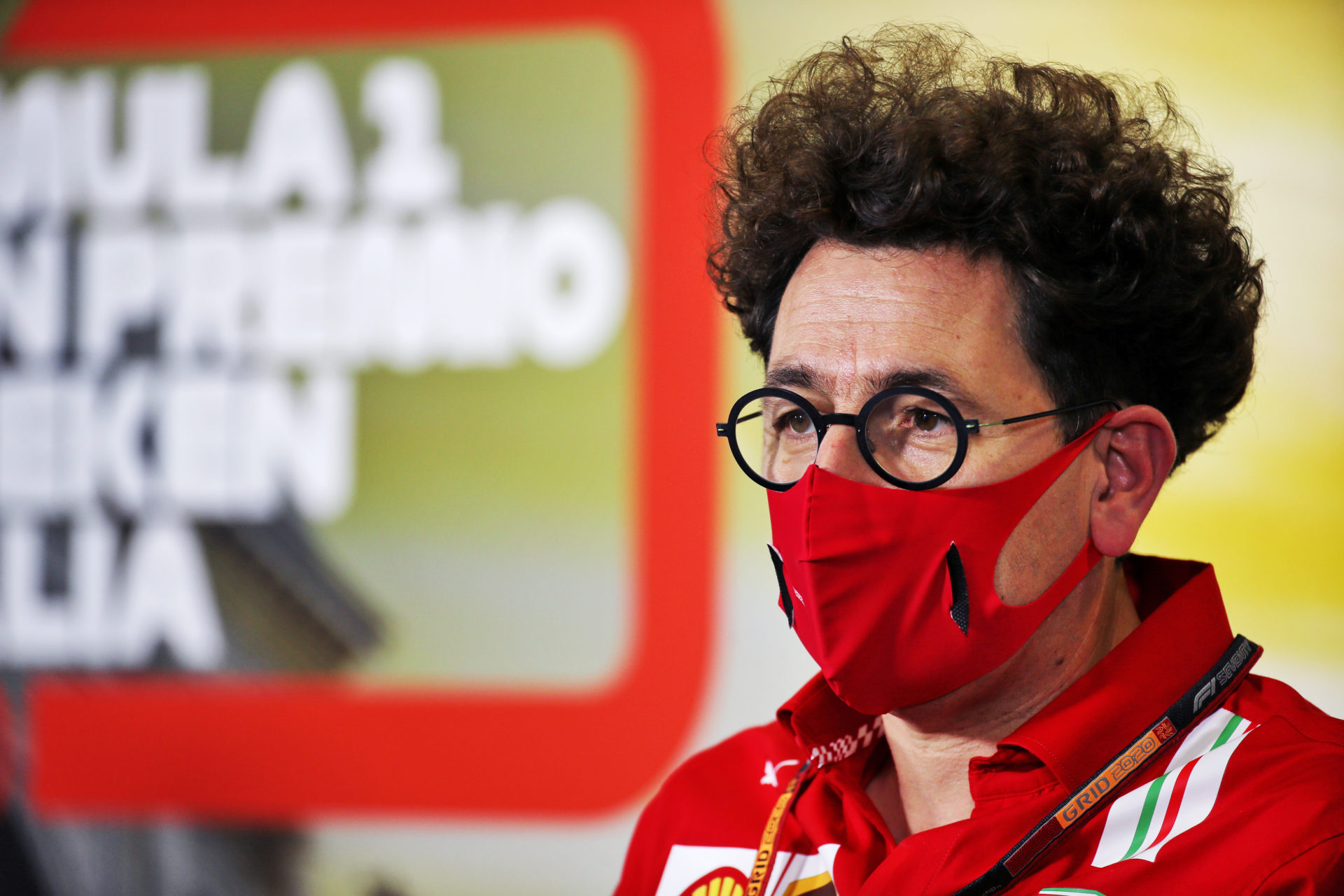 Ferrari team principal Mattia Binotto during the Italian GP press conference 2020