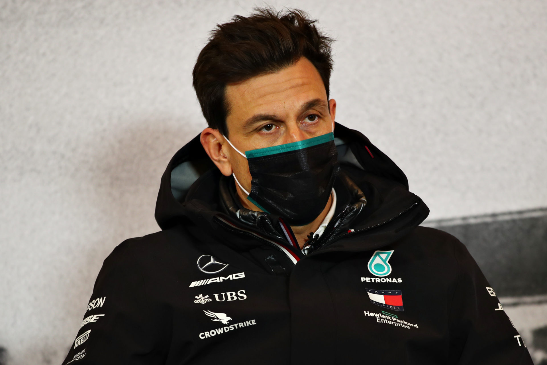 Mercedes' Toto Wolff during the press conference at Eifel Grand Prix 2020