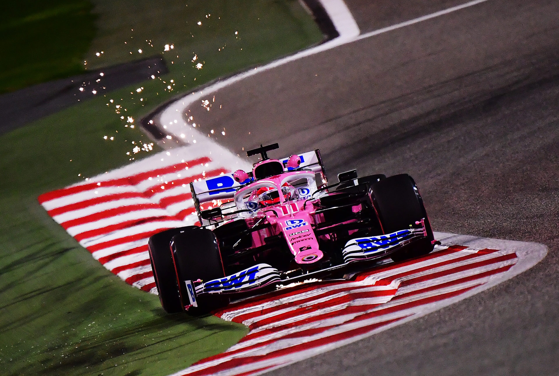 Racing Point's Sergio Perez in action in Bahrain