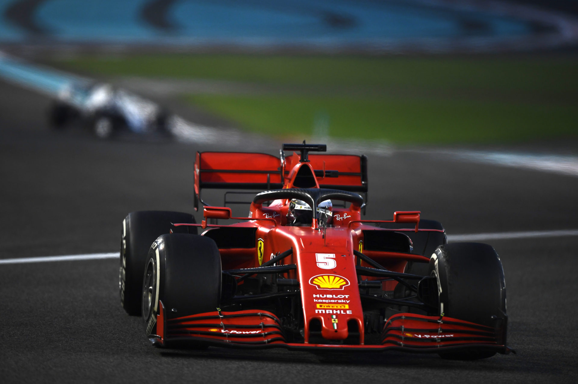 Ferrari driver Sebastian Vettel during the Abu Dhabi GP race