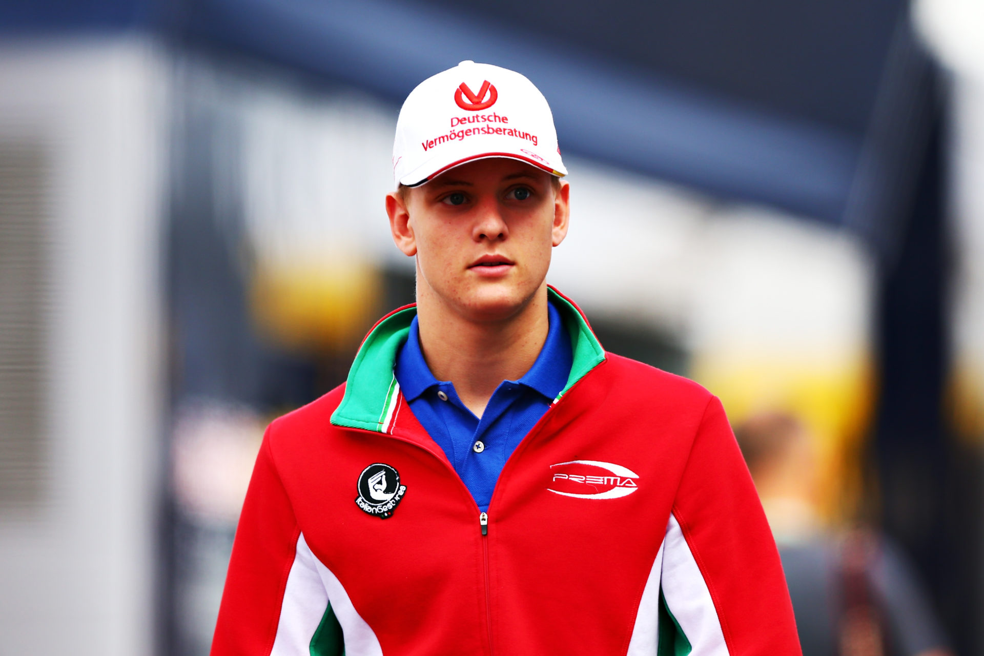 Mick Schumacher in the paddock prior to the German Grand Prix