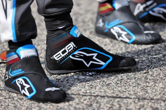 Esteban Ocon (FRA) Alpine F1 Team - racing boots.
12.03.2021. Formula 1 Testing, Sakhir, Bahrain, Day One.
- www.xpbimages.com, EMail: requests@xpbimages.com &copy; Copyright: Moy / XPB Images