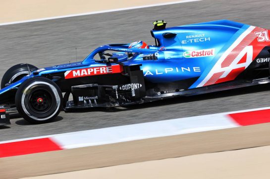 Esteban Ocon (FRA) Alpine F1 Team A521.
12.03.2021. Formula 1 Testing, Sakhir, Bahrain, Day One.
- www.xpbimages.com, EMail: requests@xpbimages.com &copy; Copyright: Charniaux / XPB Images