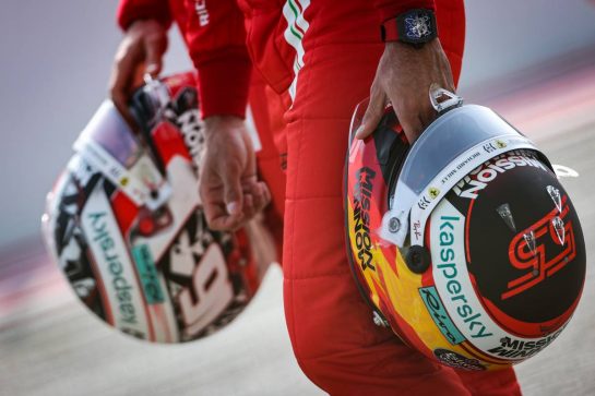 ca and Charles Leclerc (FRA), Scuderia Ferrari 
12.03.2021. Formula 1 Testing, Sakhir, Bahrain, Day One.
- www.xpbimages.com, EMail: requests@xpbimages.com &copy; Copyright: Charniaux / XPB Images