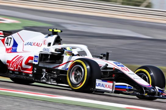 Mick Schumacher (GER) Haas VF-21.
14.03.2021. Formula 1 Testing, Sakhir, Bahrain, Day Three.
- www.xpbimages.com, EMail: requests@xpbimages.com &copy; Copyright: Charniaux / XPB Images
