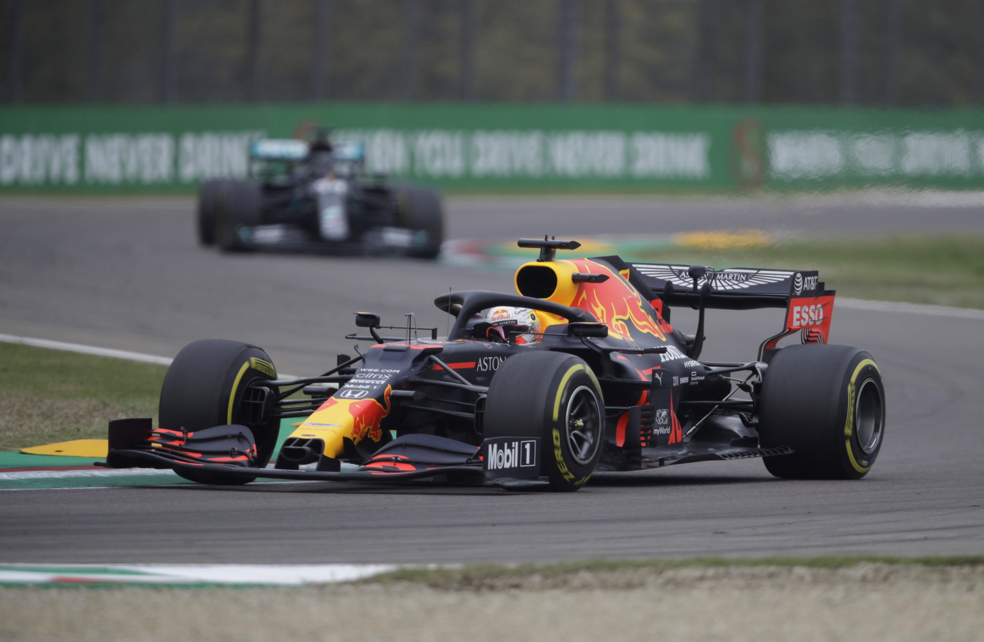 Red Bull driver Max Verstappen in action during Imola GP