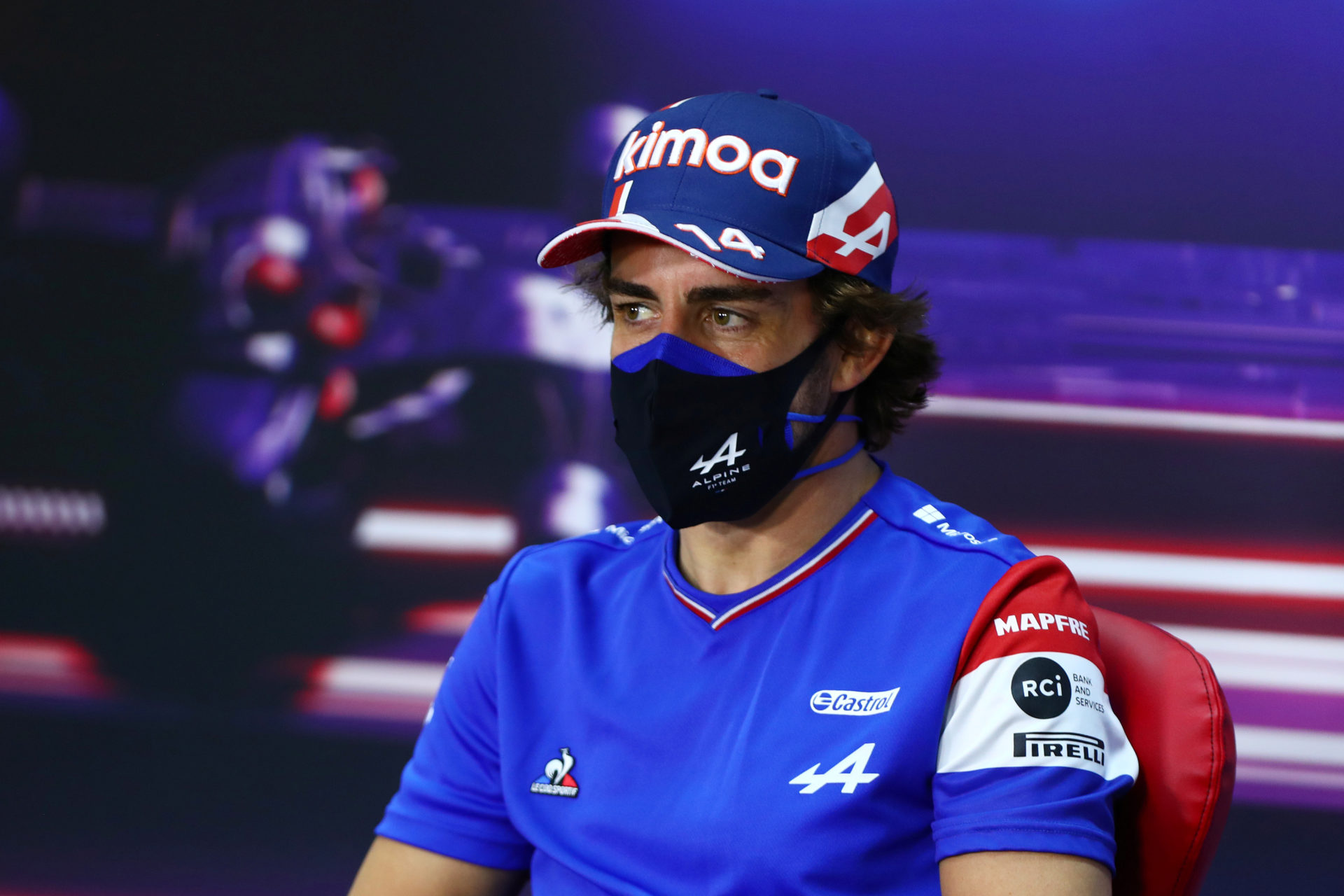 Fernando Alonso at the Bahrain GP press conference