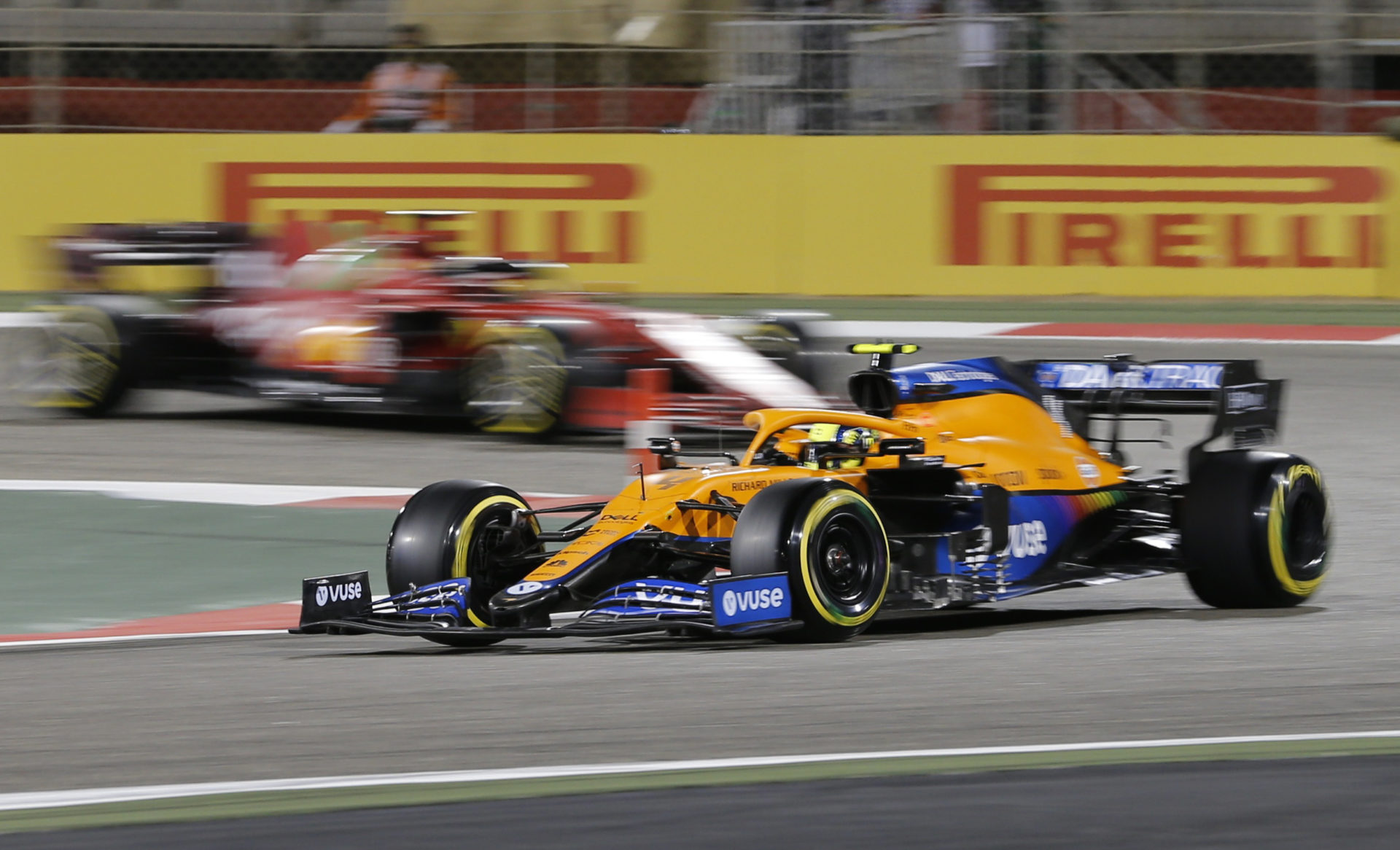 Lando Norris during the race at bahrain GP