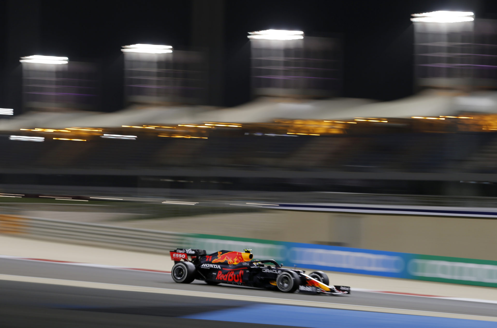 Red Bull's Sergio Perez in action in Bahrain