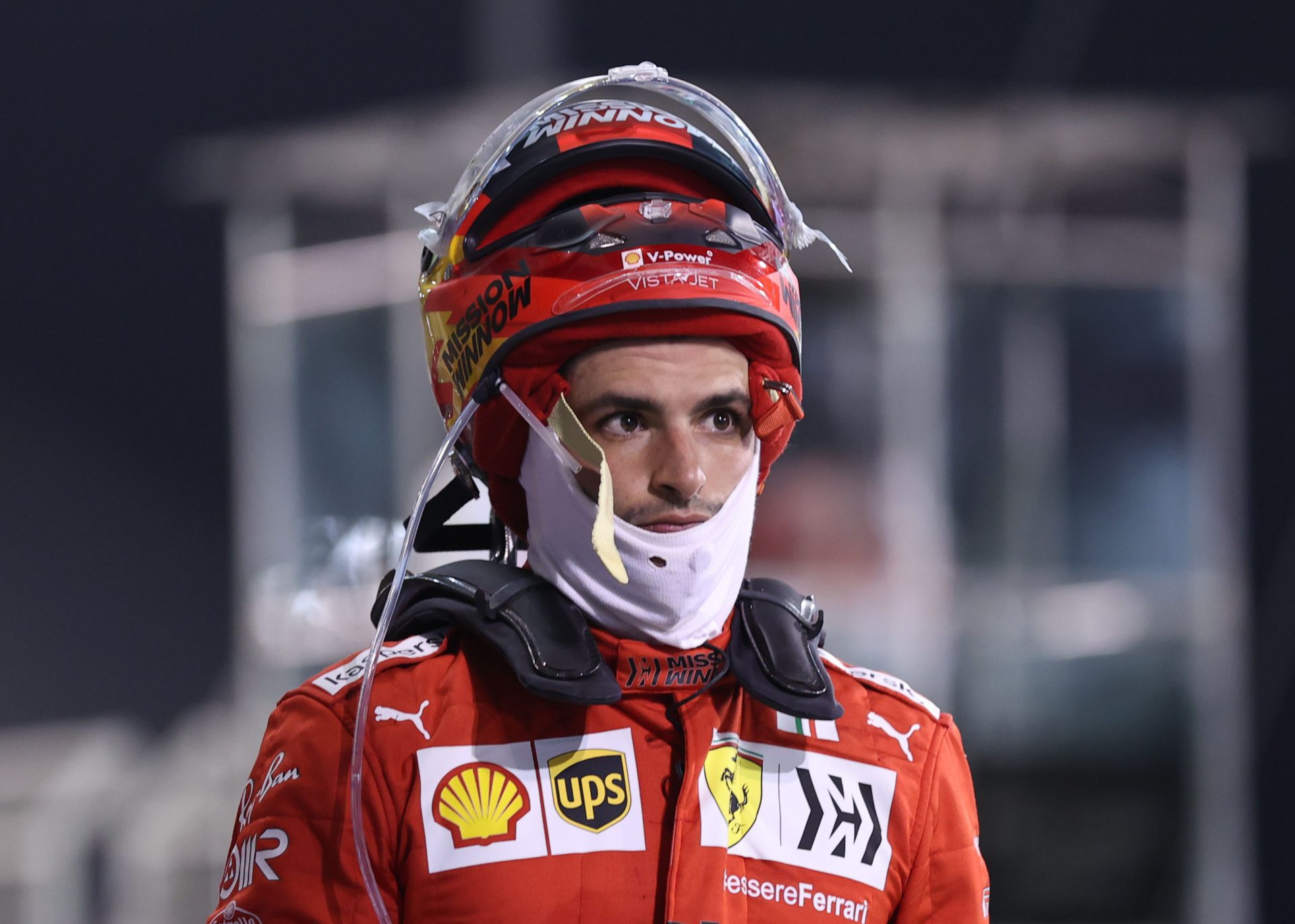 Ferrari driver Carlos Sainz following the Bahrain GP