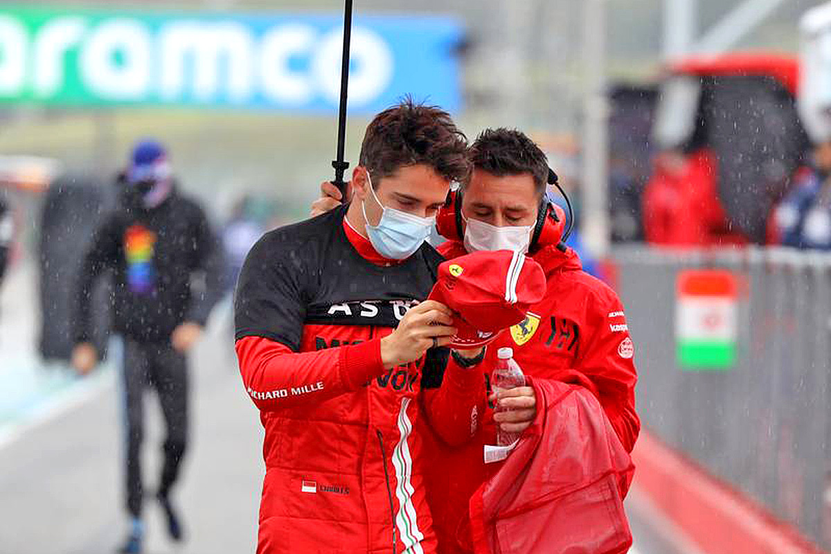 <div>Leclerc ‘happy but frustrated’ with wet Imola outcome</div>