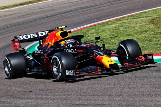 Sergio Perez (MEX) Red Bull Racing RB16B.
16.04.2021. Formula 1 World Championship, Rd 2, Emilia Romagna Grand Prix, Imola, Italy, Practice Day.
- www.xpbimages.com, EMail: requests@xpbimages.com © Copyright: Batchelor / XPB Images