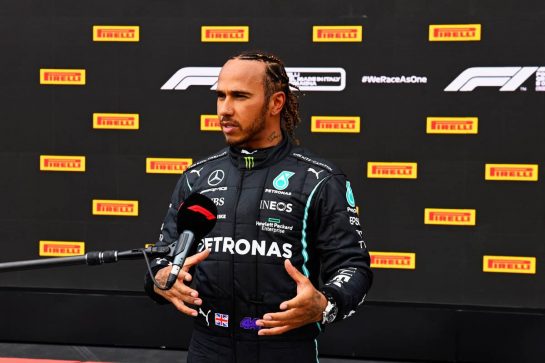 Pole sitter Lewis Hamilton (GBR) Mercedes AMG F1 in qualifying parc ferme.
17.04.2021. Formula 1 World Championship, Rd 2, Emilia Romagna Grand Prix, Imola, Italy, Qualifying Day.
- www.xpbimages.com, EMail: requests@xpbimages.com © Copyright: FIA Pool Image for Editorial Use Only