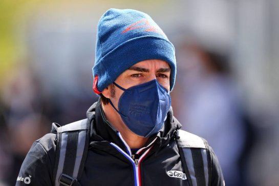 Fernando Alonso (ESP) Alpine F1 Team.
18.04.2021. Formula 1 World Championship, Rd 2, Emilia Romagna Grand Prix, Imola, Italy, Race Day.
- www.xpbimages.com, EMail: requests@xpbimages.com &copy; Copyright: Moy / XPB Images