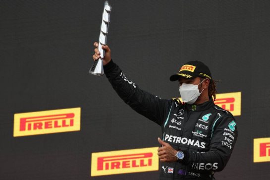 2nd place Lewis Hamilton (GBR) Mercedes AMG F1 W12.
18.04.2021. Formula 1 World Championship, Rd 2, Emilia Romagna Grand Prix, Imola, Italy, Race Day.
- www.xpbimages.com, EMail: requests@xpbimages.com &copy; Copyright: Batchelor / XPB Images