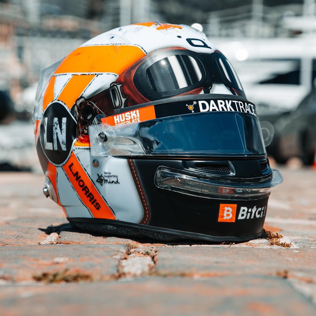 McLaren boys unveil retro helmets for Monaco