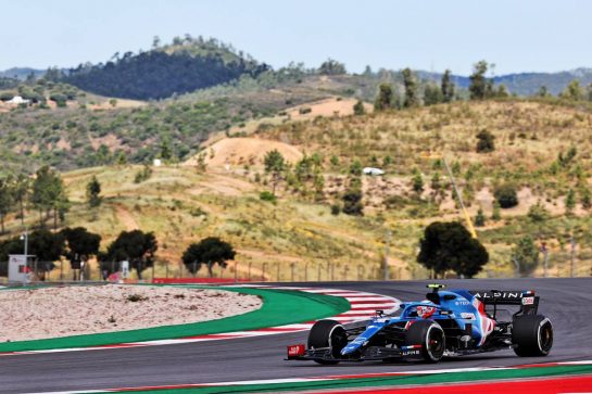 Esteban Ocon (FRA) Alpine F1 Team A521.
30.04.2021. Formula 1 World Championship, Rd 3, Portuguese Grand Prix, Portimao, Portugal, Practice Day.
- www.xpbimages.com, EMail: requests@xpbimages.com © Copyright: Batchelor / XPB Images