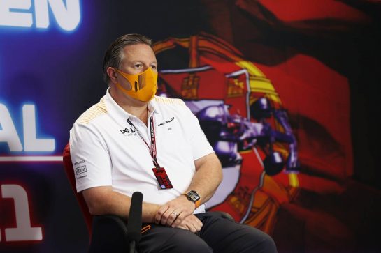 Zak Brown (USA) McLaren Executive Director in the FIA Press Conference.
30.04.2021. Formula 1 World Championship, Rd 3, Portuguese Grand Prix, Portimao, Portugal, Practice Day.
- www.xpbimages.com, EMail: requests@xpbimages.com © Copyright: FIA Pool Image for Editorial Use Only