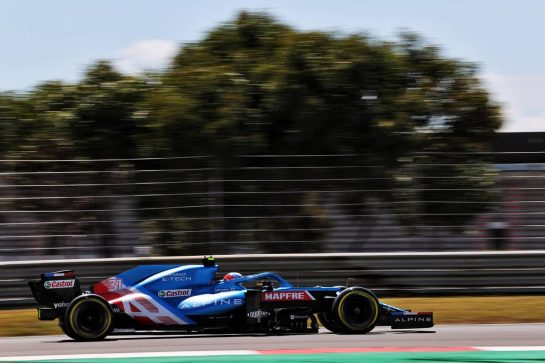 Esteban Ocon (FRA) Alpine F1 Team A521.
30.04.2021. Formula 1 World Championship, Rd 3, Portuguese Grand Prix, Portimao, Portugal, Practice Day.
- www.xpbimages.com, EMail: requests@xpbimages.com © Copyright: Batchelor / XPB Images