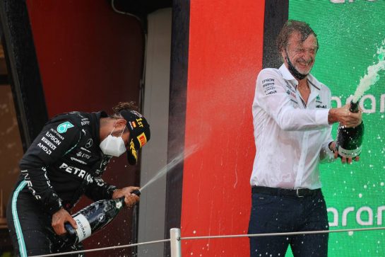 1st place Lewis Hamilton (GBR) Mercedes AMG F1 with Sir Jim Ratcliffe Chief Executive Officer of Ineos.
09.05.2021. Formula 1 World Championship, Rd 4, Spanish Grand Prix, Barcelona, Spain, Race Day.
- www.xpbimages.com, EMail: requests@xpbimages.com © Copyright: Batchelor / XPB Images