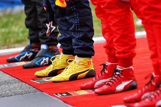 Sergio Perez (MEX) Red Bull Racing RB16B - racing boots - on the grid.
09.05.2021. Formula 1 World Championship, Rd 4, Spanish Grand Prix, Barcelona, Spain, Race Day.
- www.xpbimages.com, EMail: requests@xpbimages.com © Copyright: Moy / XPB Images