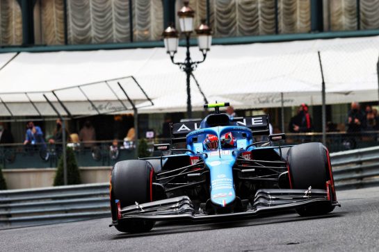 Esteban Ocon (FRA) Alpine F1 Team A521.
22.05.2021. Formula 1 World Championship, Rd 5, Monaco Grand Prix, Monte Carlo, Monaco, Qualifying Day.
- www.xpbimages.com, EMail: requests@xpbimages.com © Copyright: Moy / XPB Images