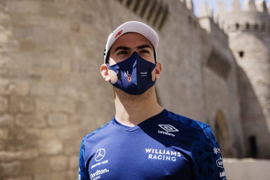 Nicholas Latifi (CDN) Williams Racing walks the circuit.
03.06.2021. Formula 1 World Championship, Rd 6, Azerbaijan Grand Prix, Baku Street Circuit, Azerbaijan, Preparation Day.
- www.xpbimages.com, EMail: requests@xpbimages.com &copy; Copyright: Bearne / XPB Images