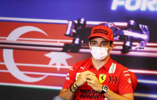 Charles Leclerc (MON) Ferrari in the FIA Press Conference.
03.06.2021. Formula 1 World Championship, Rd 6, Azerbaijan Grand Prix, Baku Street Circuit, Azerbaijan, Preparation Day.
- www.xpbimages.com, EMail: requests@xpbimages.com &copy; Copyright: FIA Pool Image for Editorial Use Only