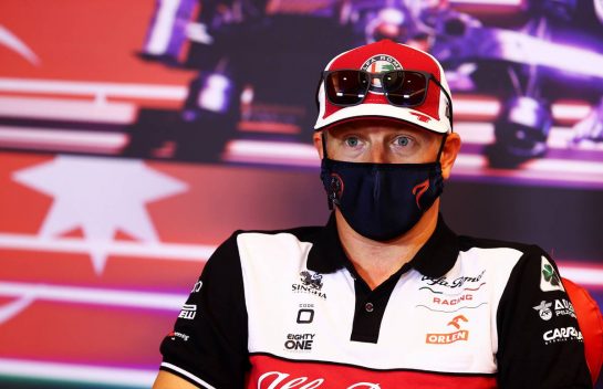 Kimi Raikkonen (FIN) Alfa Romeo Racing in the FIA Press Conference.
03.06.2021. Formula 1 World Championship, Rd 6, Azerbaijan Grand Prix, Baku Street Circuit, Azerbaijan, Preparation Day.
- www.xpbimages.com, EMail: requests@xpbimages.com &copy; Copyright: FIA Pool Image for Editorial Use Only