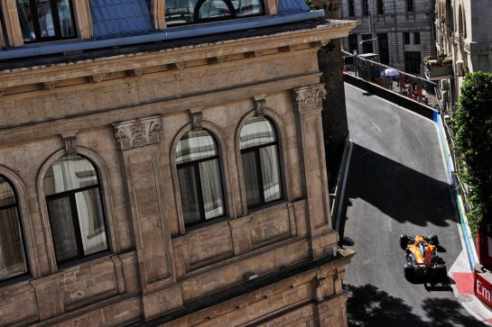 Daniel Ricciardo (AUS) McLaren MCL35M.
04.06.2021. Formula 1 World Championship, Rd 6, Azerbaijan Grand Prix, Baku Street Circuit, Azerbaijan, Practice Day.
- www.xpbimages.com, EMail: requests@xpbimages.com © Copyright: Batchelor / XPB Images