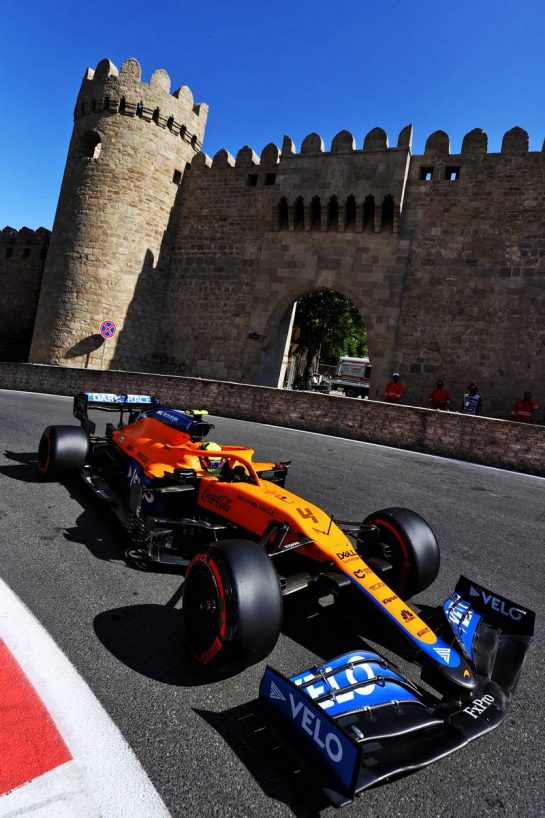 Lando Norris (GBR) McLaren MCL35M.
05.06.2021. Formula 1 World Championship, Rd 6, Azerbaijan Grand Prix, Baku Street Circuit, Azerbaijan, Qualifying Day.
- www.xpbimages.com, EMail: requests@xpbimages.com &copy; Copyright: Moy / XPB Images