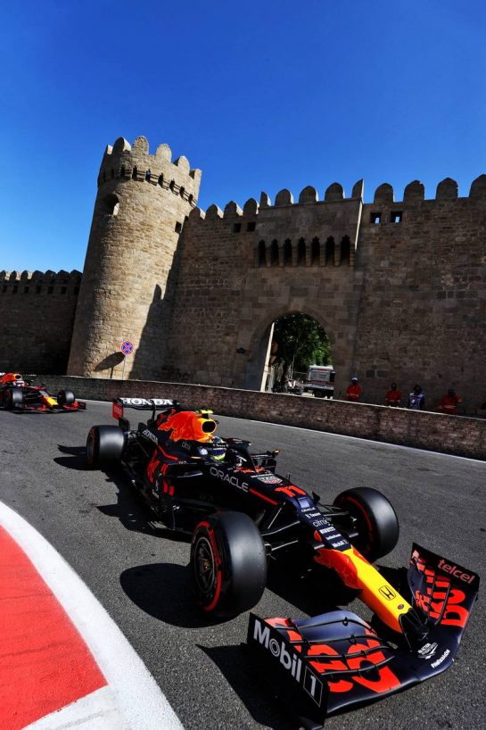Sergio Perez (MEX) Red Bull Racing RB16B.
05.06.2021. Formula 1 World Championship, Rd 6, Azerbaijan Grand Prix, Baku Street Circuit, Azerbaijan, Qualifying Day.
- www.xpbimages.com, EMail: requests@xpbimages.com &copy; Copyright: Moy / XPB Images